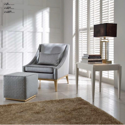 Groep fauteuils Oorfauteuil Bijzettafel Salontafel Modern Set 2 delen Woonkamer