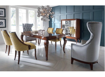 Hoogglans tafel Eettafel Tafels Eettafel Bruin Luxe Eetkamer Hout Nieuw