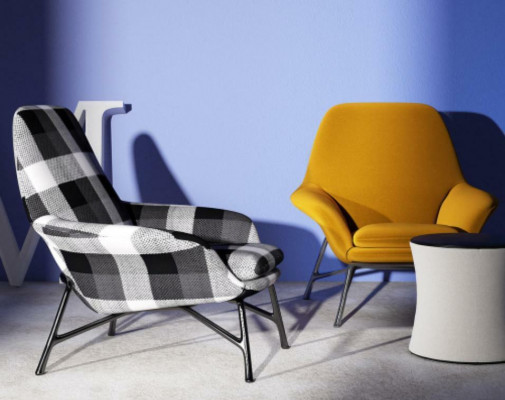 Ontwerp Fauteuil Bank Bank Sofa Ontspannen Stof Lounge Luxe tv-club zitplaatsen