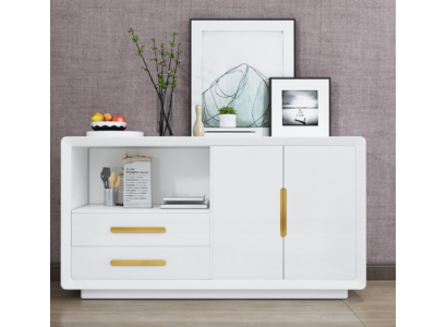 Sideboard 2 deuren met 2 laden Kast Sideboard Wit Dressoir