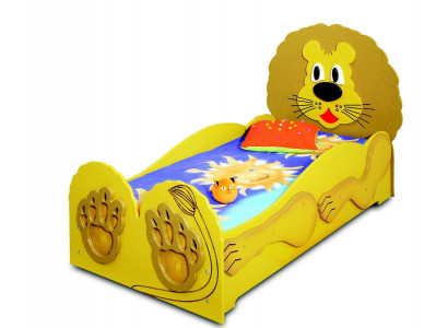 Kinderbed Jeugdbed Bedden Bed inclusief matras Houten bed Dierenleeuw Kindermeubels