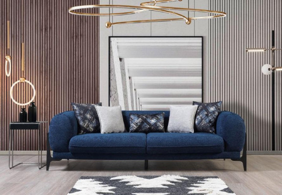 Luxe driezitsbank 3-zitsbanken Zitontwerp moderne meubels Blauw Nieuw