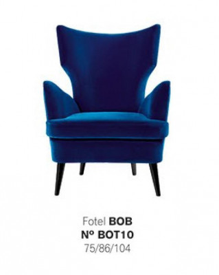 Fauteuil Armstoel Oorfauteuil 1-zits zit Stof Luxe Woonkamer Modern Blauw