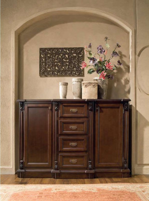 Kommode Sideboard Kommoden Schrank Schränke Wohnzimmer Holz Barock Braun Möbel   Ladenkast Sideboard Laden Kast Kasten Woonkamer Hout Barok Bruin Meubels