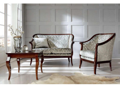 Tweezits luxe bankstel 2-zits stof Grijs Woonkamer Klassiek Polyester Bruin   Tweezits luxe bankstel 2-zits stof Grijs Woonkamer Klassiek Polyester Bruin