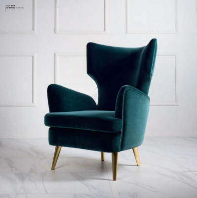 Ohrensessel Fauteuil Clubsessel Cocktailsessel Luxe Stoel Zitkamer Groen