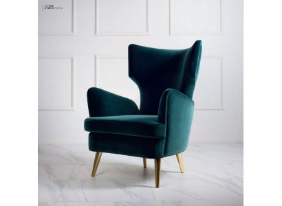 Ohrensessel Fauteuil Clubsessel Cocktailsessel Luxe Stoel Zitkamer Groen