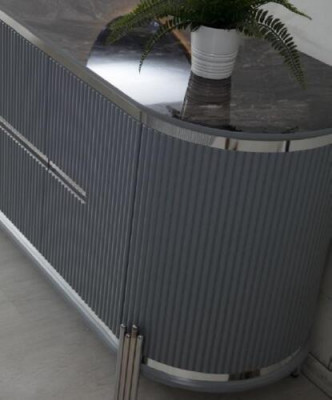 Eetkamerset Luxe Eettafel Stoel Groep Garnituur Hout Tafel Dressoir Set 6-delig.