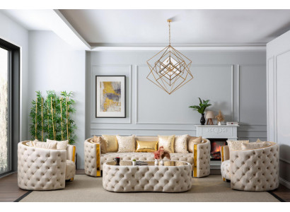 Luxe bankstel 331 zitplaatsen lederen Chesterfield bank fauteuil bruin bankstellen set 3-delig