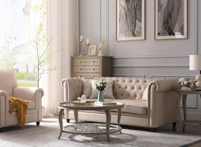 Bankstel Chesterfield 321 woonlandschap zitontwerp bank banken leren bank