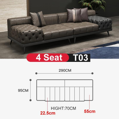 Chesterfield Grote Bank Luxe Meubels Bank Beklede Banken Bank 4-Zits