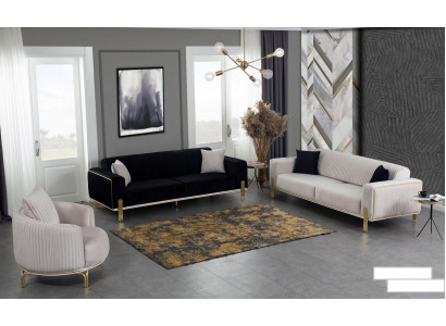 Luxe bankstel bankstel bankstel bankstel banken 3+3+1 gestoffeerde bankstellen fluweel