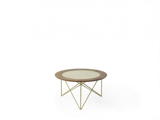 Italiaanse stijl 2x salontafels rond luxe bruin woonkamer tafel