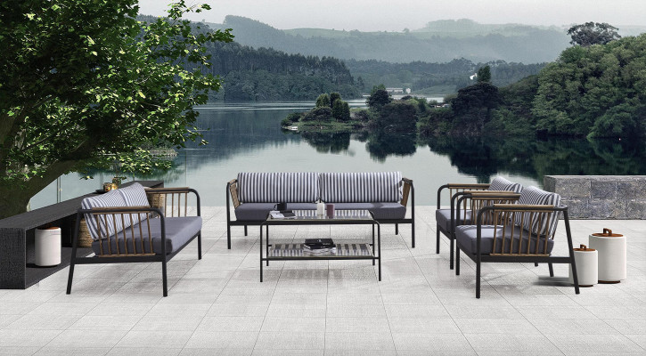 Fauteuil Ontwerp Zits Luxe Grijs Textiel Zits Luxe Gestoffeerde Meubels Ontwerp