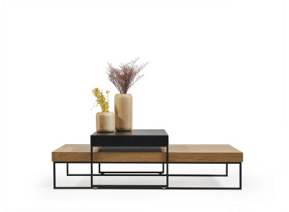 Holzhocker salontafel bijzettafel woonkamertafel houten tafel