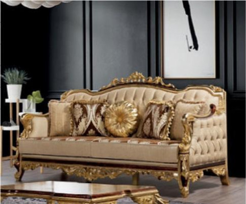 Klassiek bankstel salontafel fauteuil bank 5-delige Chesterfield meubel