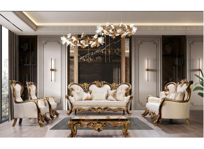 Luxe bankstel Barok Rococo bankstel 3+3+1+1 salontafel