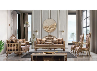Sofa set bankstel klassieke set zitkussen salontafel 5-delig.