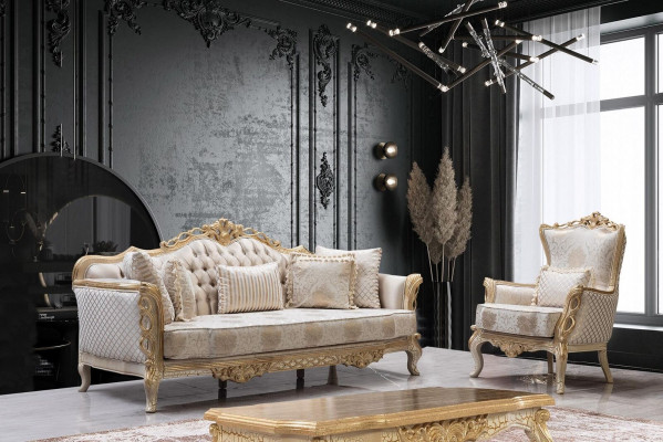 Koninklijk bankstel woonkamer fauteuil salontafel 3+1 tafel