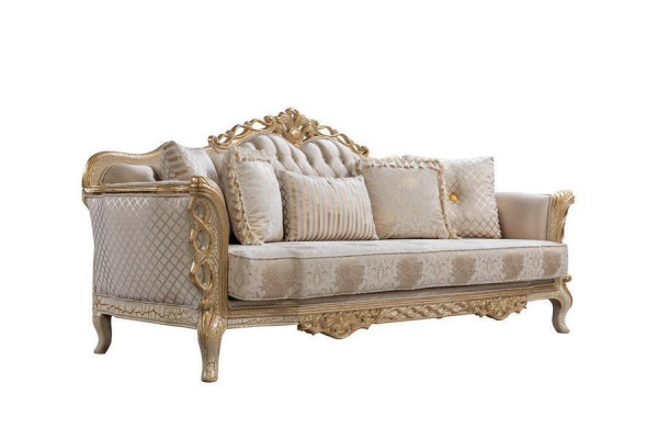 Bankstel 3-zits woonkamer bank klassiek design luxe bankstel textiel nieuw