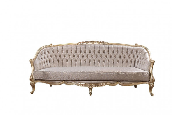 Barok sofa 3-persoons woonkamer klassiek design textielbank luxueus nieuw.