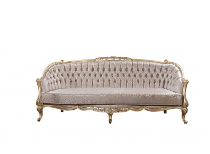 Barok sofa 3-persoons woonkamer klassiek design textielbank luxueus nieuw.