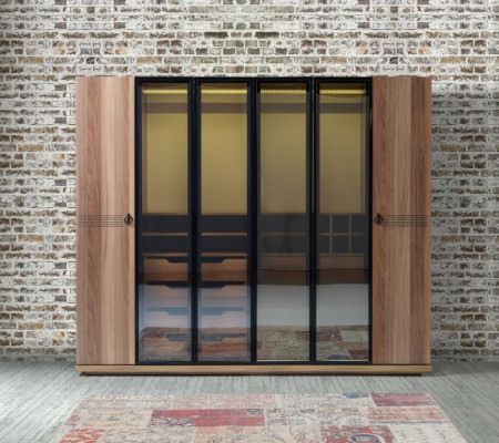 Elegant slaapkamer meubel set in minimalistisch Italiaans ontwerp.