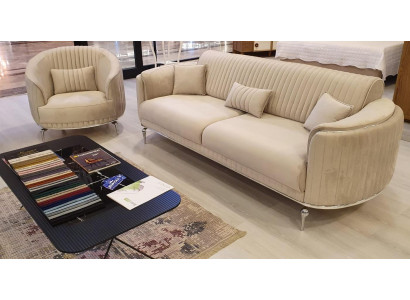 Bankstel 3 1-zits set Design Bank Beklede Banken Bank Modern