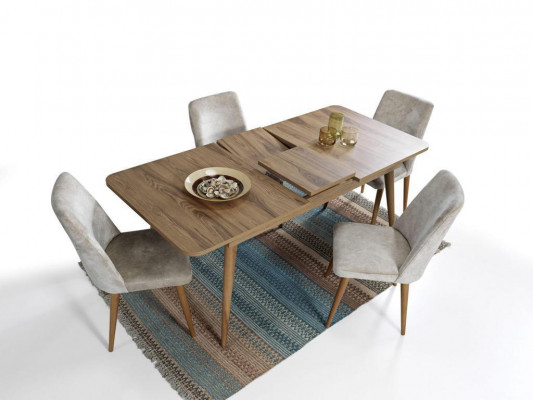 Eetkamer set Eetkamerset Tafelset Eettafel set 4x stoelen Compleet 5-delig.