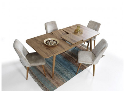 Eetkamer set Eetkamerset Tafelset Eettafel set 4x stoelen Compleet 5-delig.