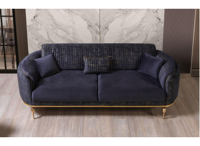 Woonkamer Bank 3-zits Blauw Meubels Luxe Bankstellen xxl Meubels Bank Banken  Woonkamer Bank 3-zits Blauw Meubels Luxe Bankstellen xxl Meubels Bank Banken