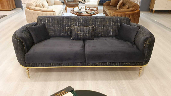 Woonkamer Bank 3-zits Blauw Meubels Luxe Bankstellen xxl Meubels Bank Banken  Woonkamer Bank 3-zits Blauw Meubels Luxe Bankstellen xxl Meubels Bank Banken