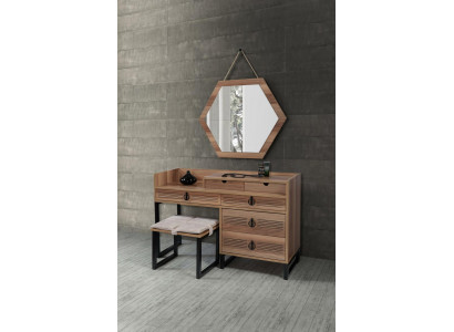 Slaapkamer spiegel dressoir hout modern design luxe bruin nieuw