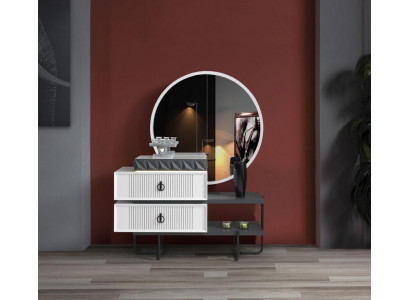 Design commode / buffet kast Laden buffet 2 delen. Spiegel meubel