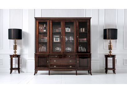 Wandkast Edele dressoir Houten barokstijl Hoogglans buffetvitrine Kast
