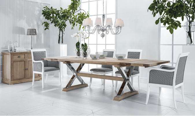 Ontwerp eettafel klassieke houten tafels uitschuifbare woonkamer luxe