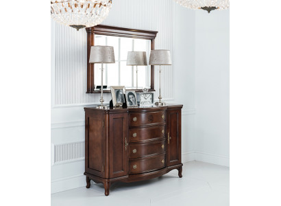 Spiegel + dressoir kast commodes dressoir slaapkamerset hout antieke stijl nieuw.