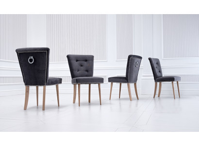 Stoel set bekleding 10x Luxe design Chesterfield stoelengroep 10-delig.