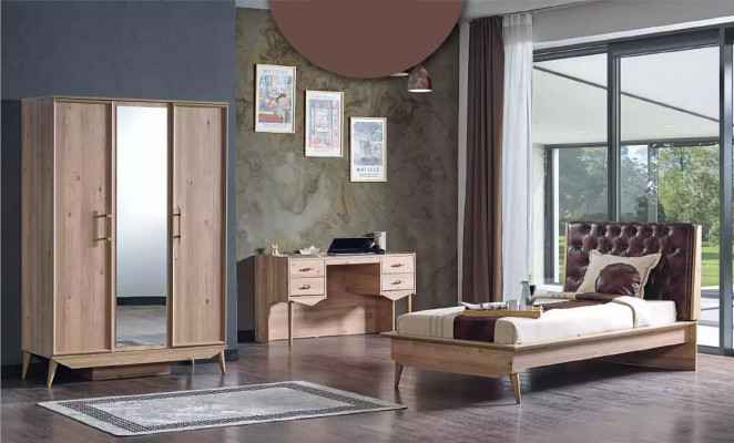 Kledingkast houten kast bruin Slaapkamer meubilair Garderobe Kast