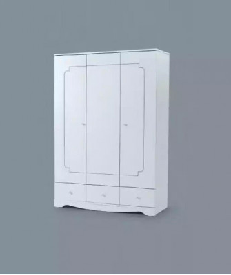 Kledingkast wit hout kasten kinderkamermeubilair ontwerp Wit