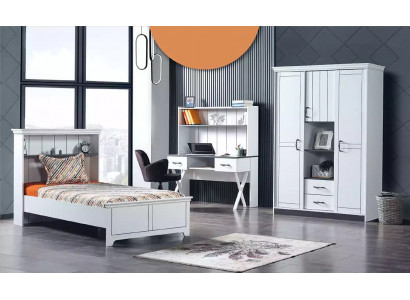 Kinderkamer Slaapkamer Compleet set Bed Bureau Kledingkast 3-delig.