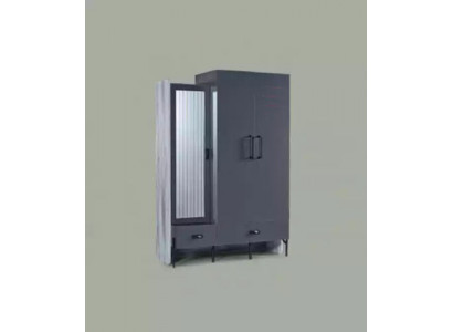 Kledingkast Grijs Garderobe Kasten Slaapkamer Hout Meubels Inrichting 134cm