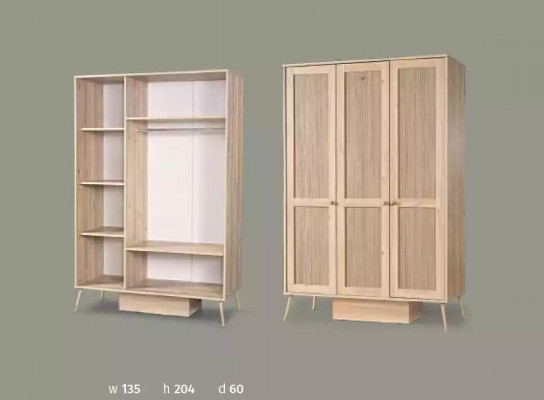Kledingkast Kast Houten kasten Slaapkamer meubels Ontwerp Houten kasten