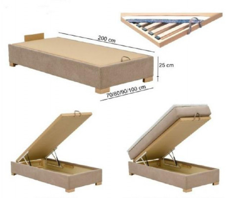 Continental Boxspring Bed Bedden Dubbel Leder Bekleding Hoog Textiel Bed