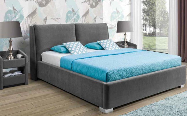 Ontwerp bed slaapkamer bedden textiel leer hotel luxe gestoffeerd huwelijk dubbel