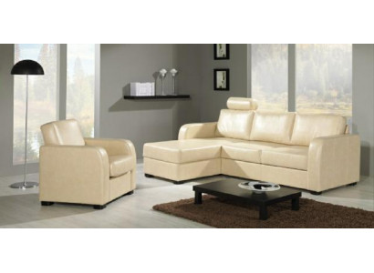 Hoekbank Bank Sofa Lederen Textiel Stof Woonlandschap Set Kussen Hoek CAPRI