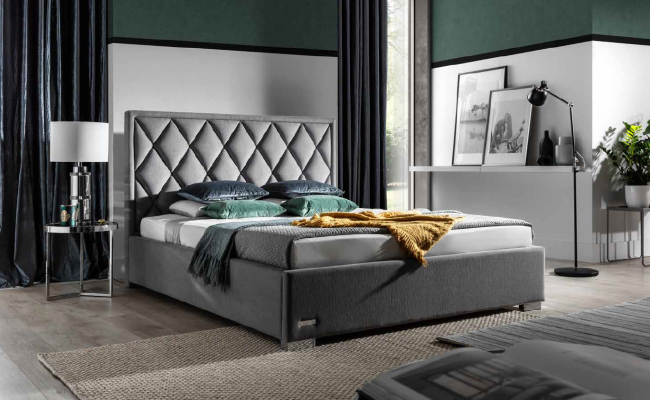 Ontwerper Bed Slaapkamer Bedden Textiel Leder Hotel Luxe Bekleding Zit Stof
