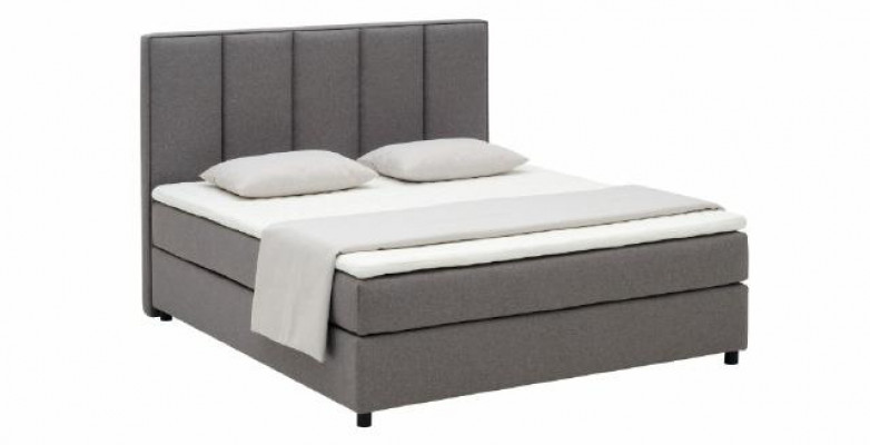Continental Boxspring Bed Bedding Upholstered High Double Leather Textile Bed