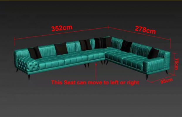 Hoekbank Sofa L-Vorm Woonkamer Bank Bekleding Sofa's Nieuw Design Leer
