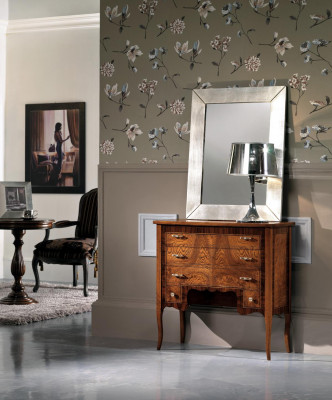 Set ladekast met spiegel, kasten woonkamer houten kast landhuisstijl design.
